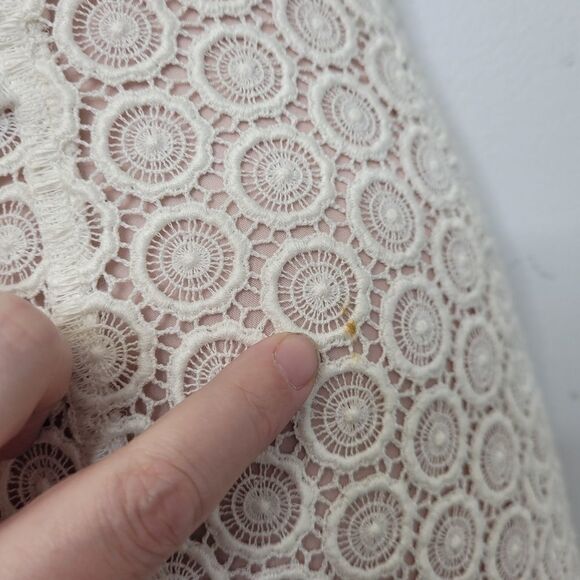 MOSCHINO dress white eyelet lace‎ sleeveless bodycon midi 8 - Picture 6 of 16